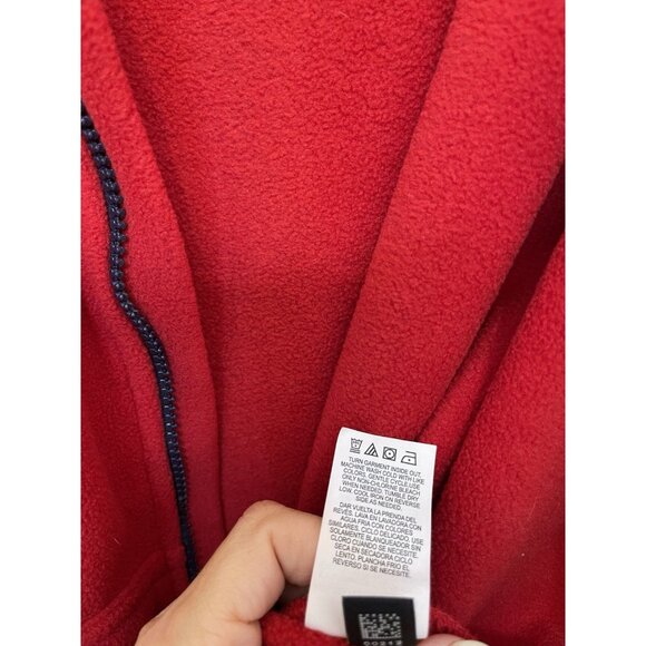 CAT Heavy Equipment Women's Full Zip-Up Vest Red Fleece Size: Lg 14/16 Workwear - Picture 10 of 11